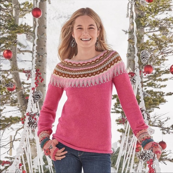 Sundance | Sweaters | Sundance Piper Pink Fair Isle Crewneck Pullover  Sweater | Poshmark